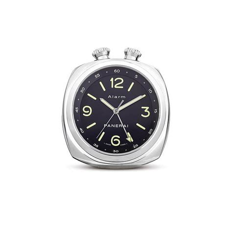 panerai quartz travel alarm clock|Panerai Black Dial Stainless Steel Travel Clock PAM00173.